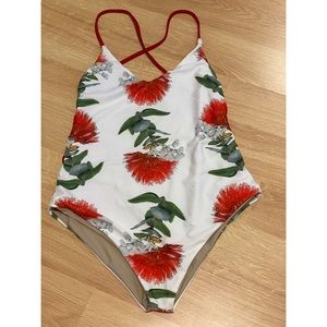 Eco-friendly ʻŌhiʻa Lehua one piece bathing suit